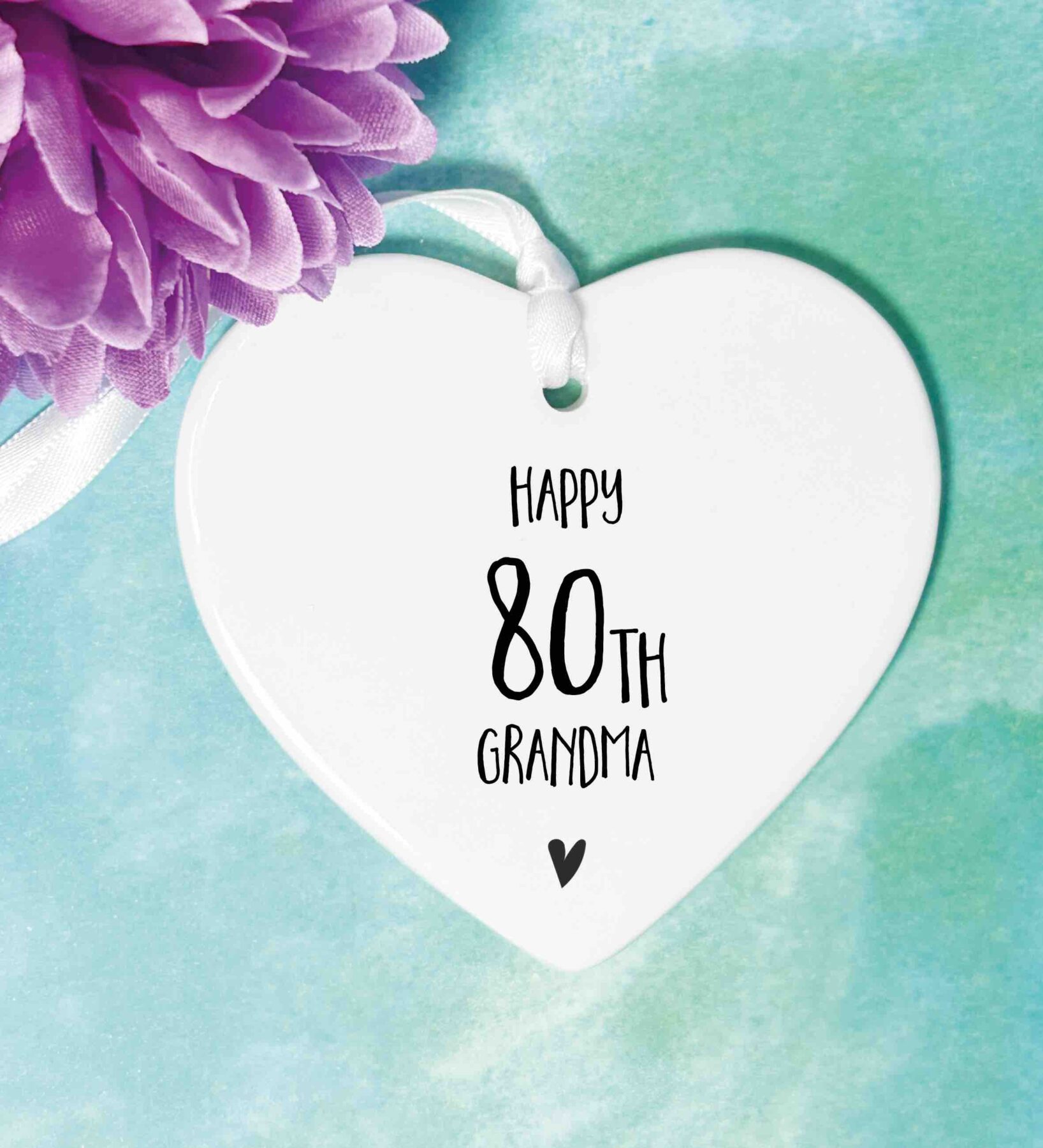 80th birthday personalised age ceramic - Pink Strawberry